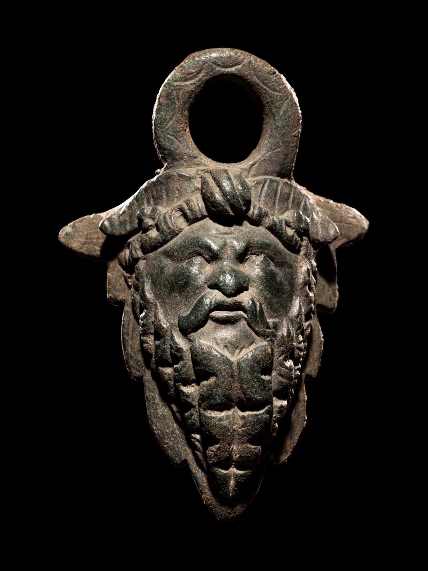 A Roman Bronze Satyr Applique