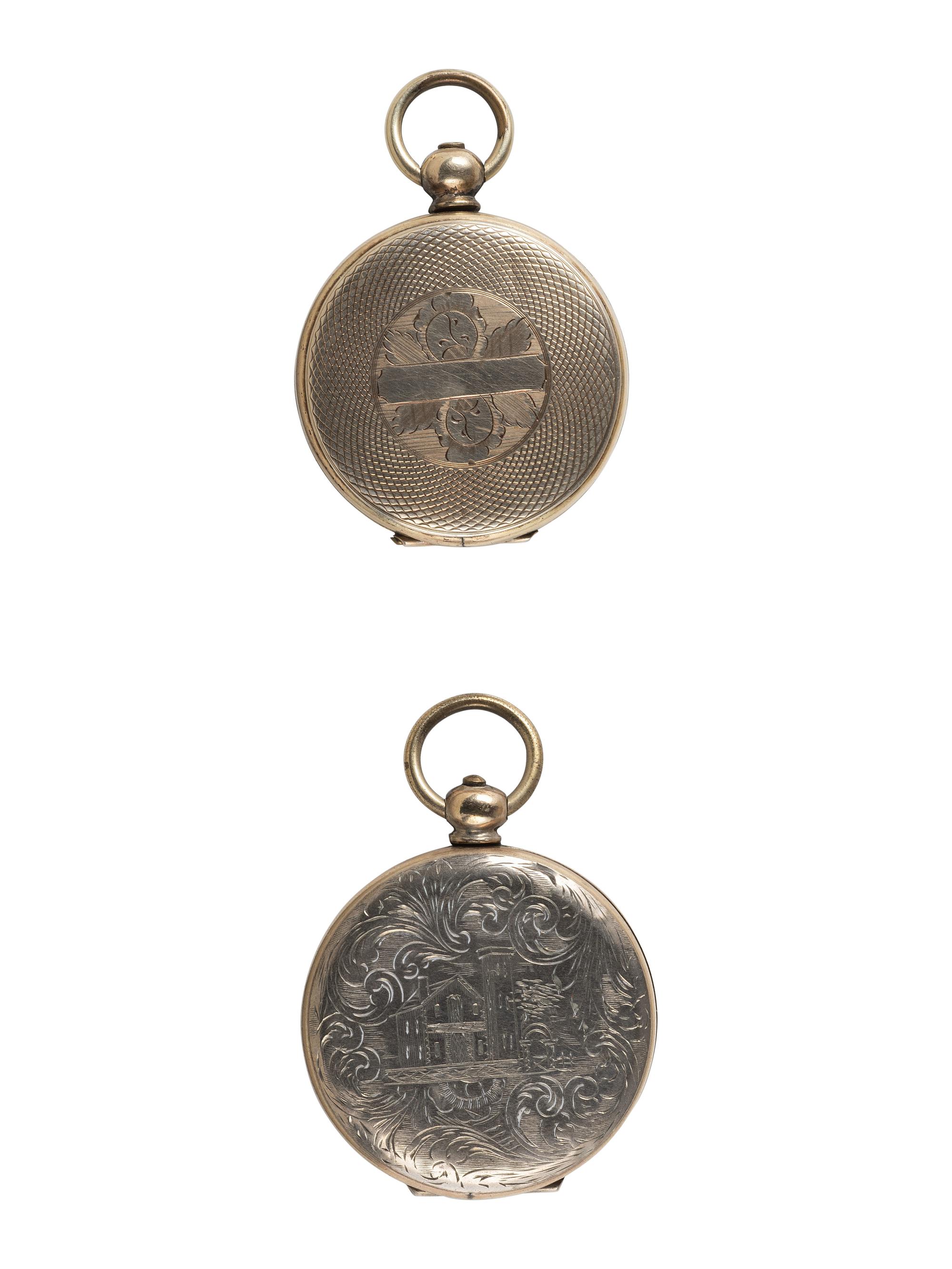 [EARLY PHOTOGRAPHY]. 11 lockets containing daguerreotypes and tintypes.