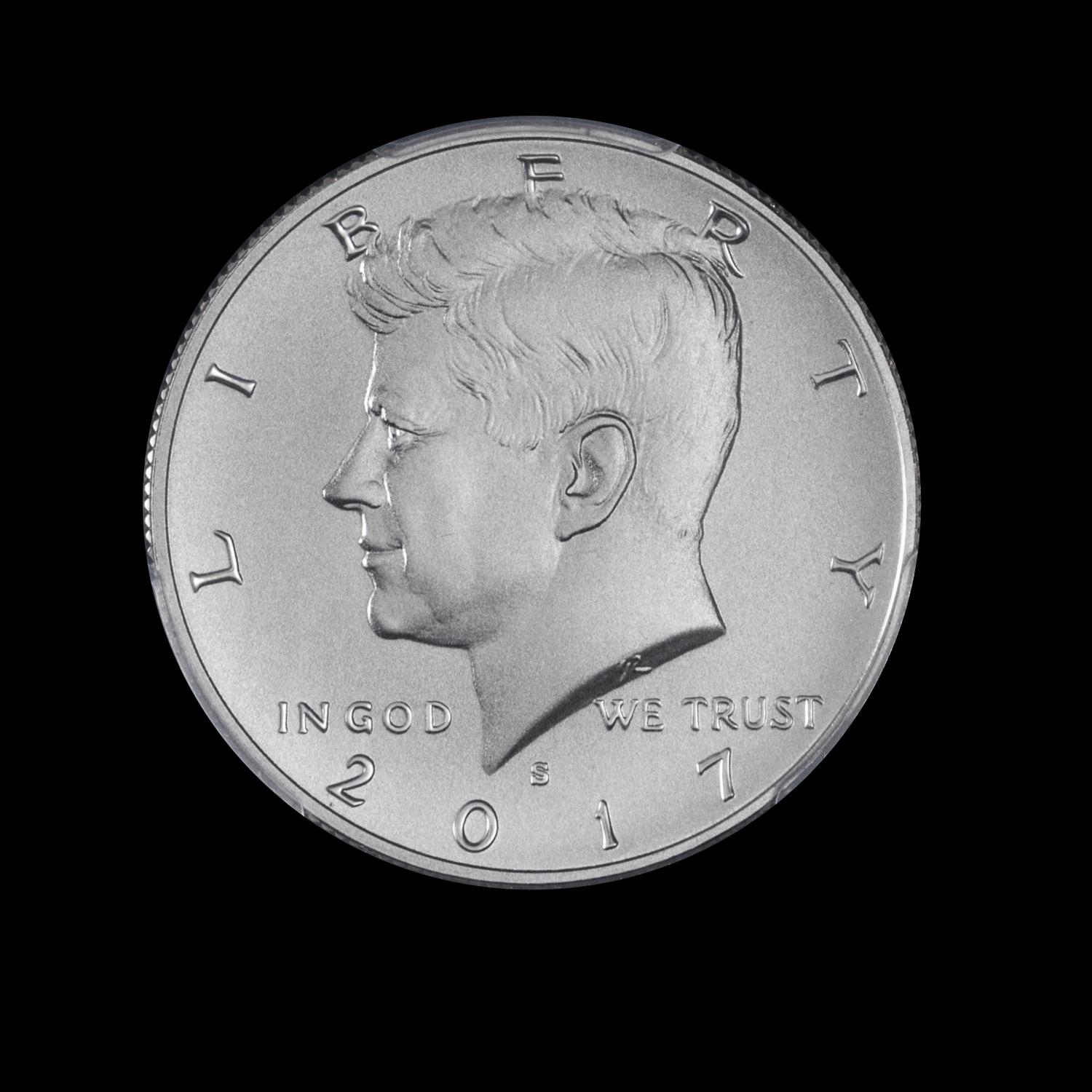 A United States 2017-S Kennedy First Strike 50c Enhanced Coin — PCGS GRADED SP69