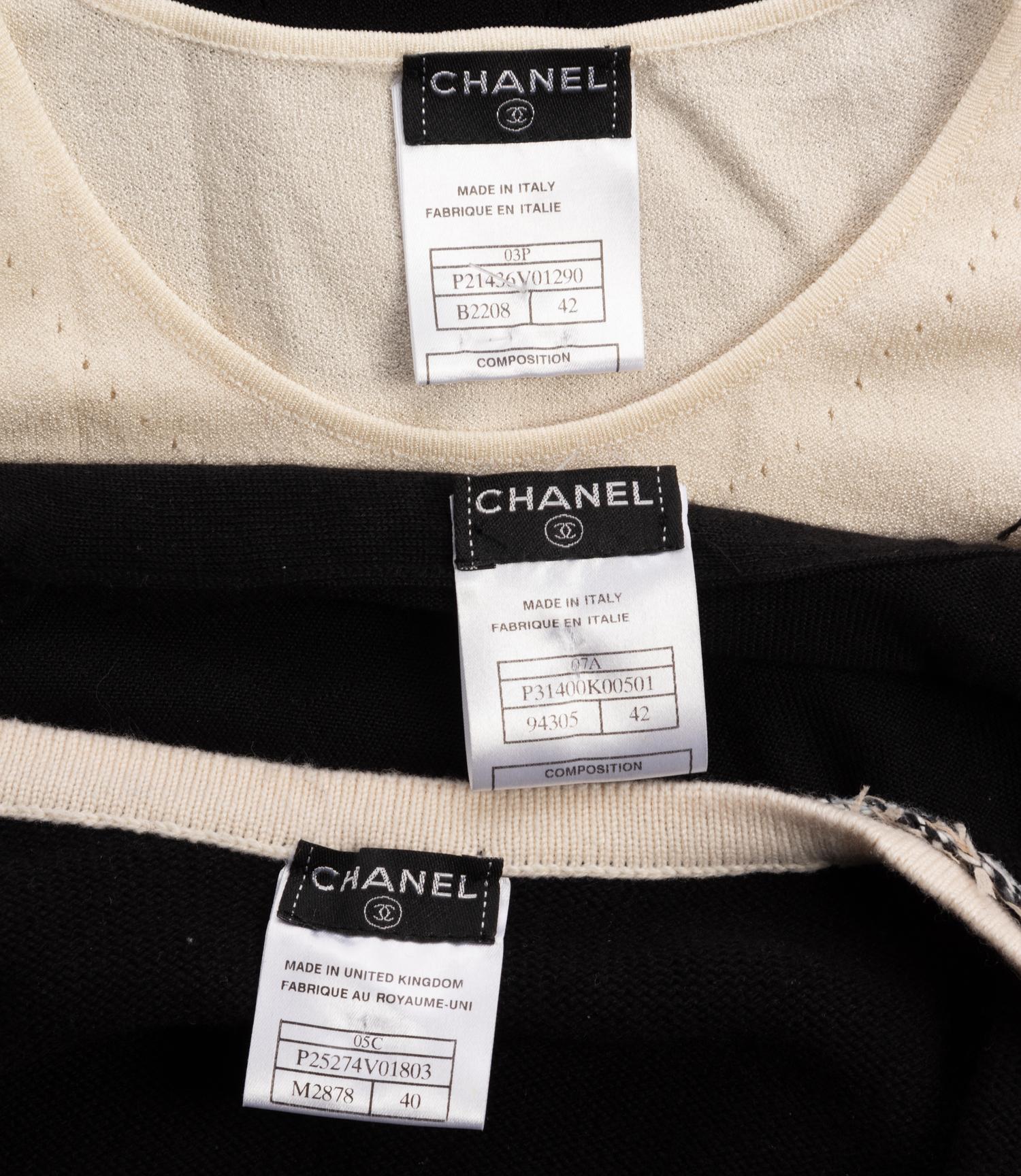 Three Chanel Knit Tops, 2003-2007