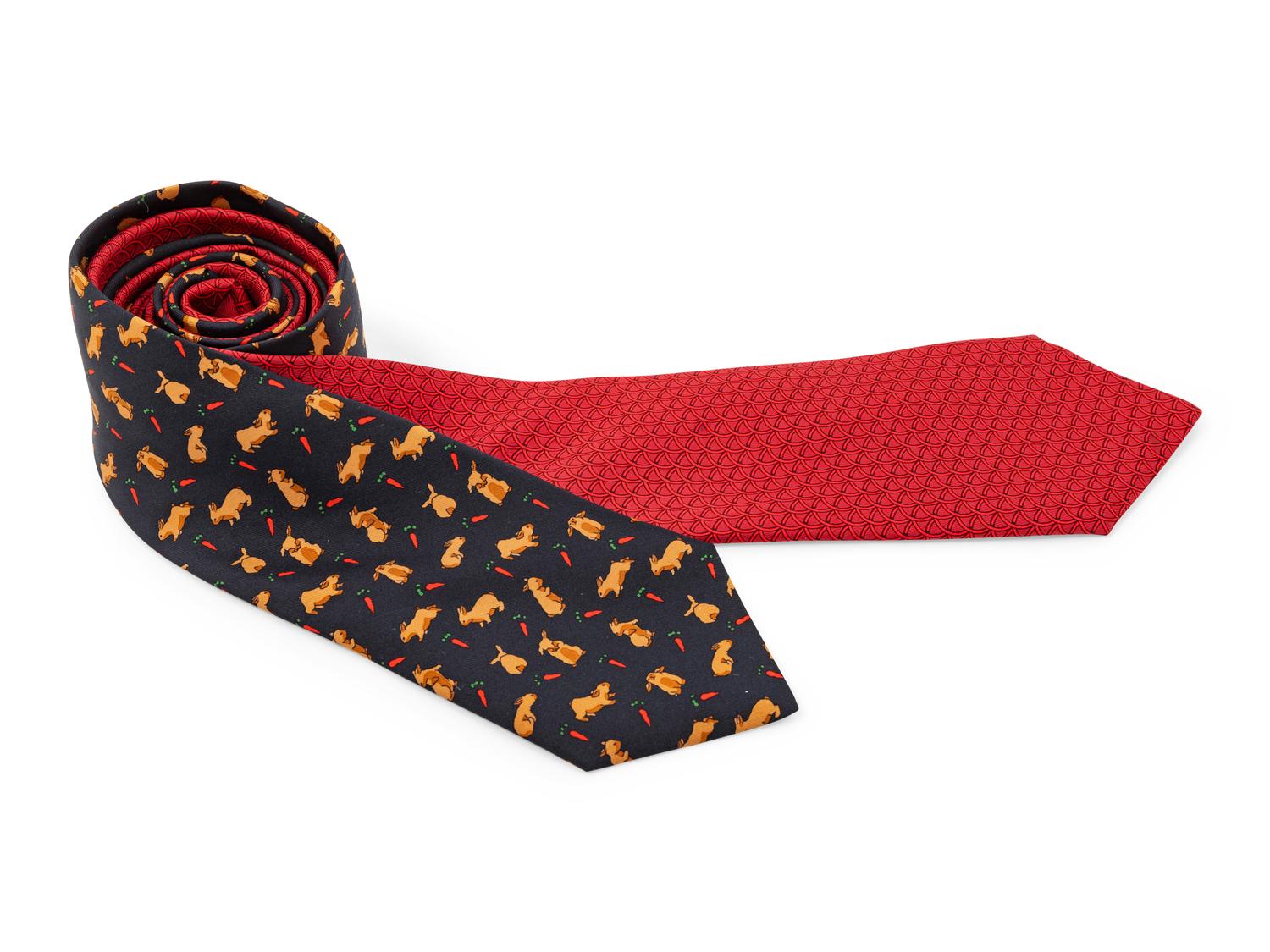 Pair of Hermès Ties