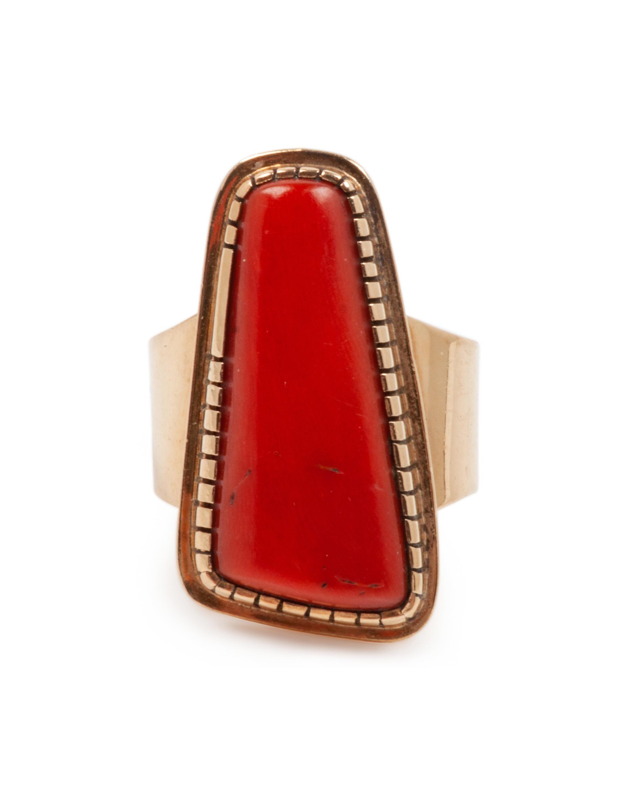 14k Gold and Coral Ring