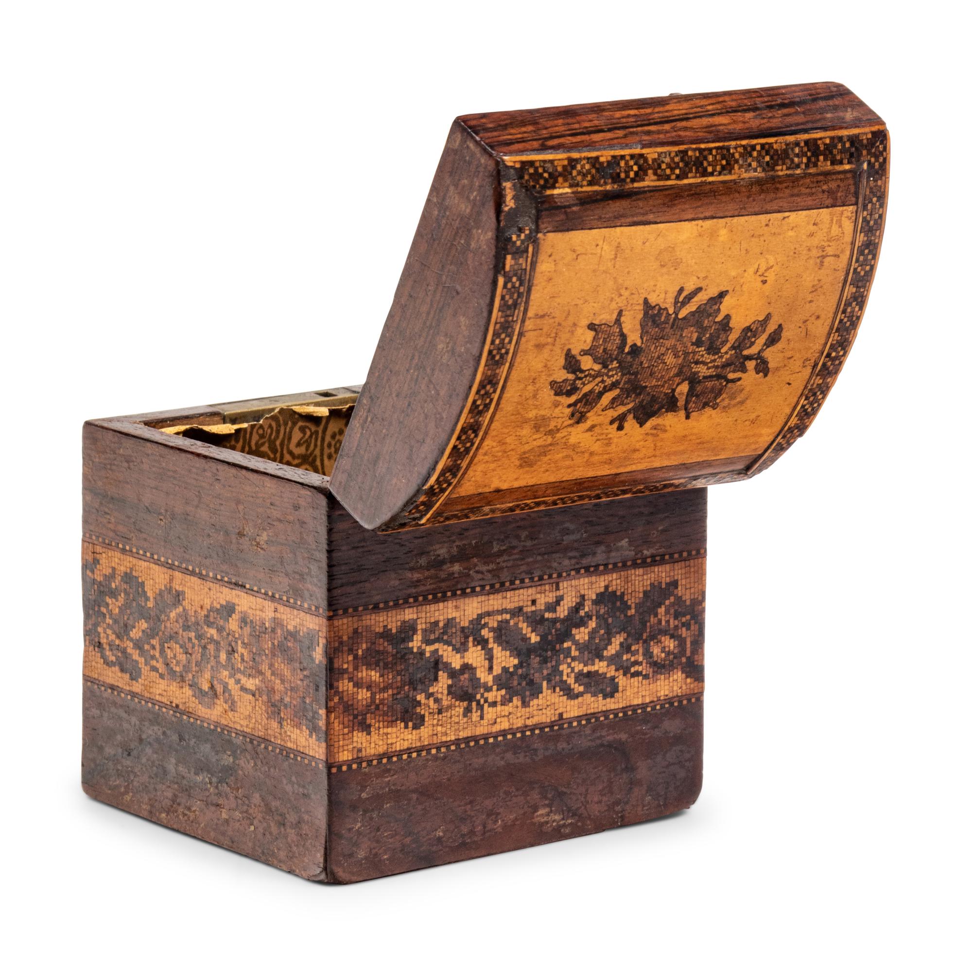 A Regency Inlaid Tea Caddy
