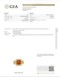 HENRY DUNAY, YELLOWISH ORANGE SAPPHIRE AND DIAMOND RING