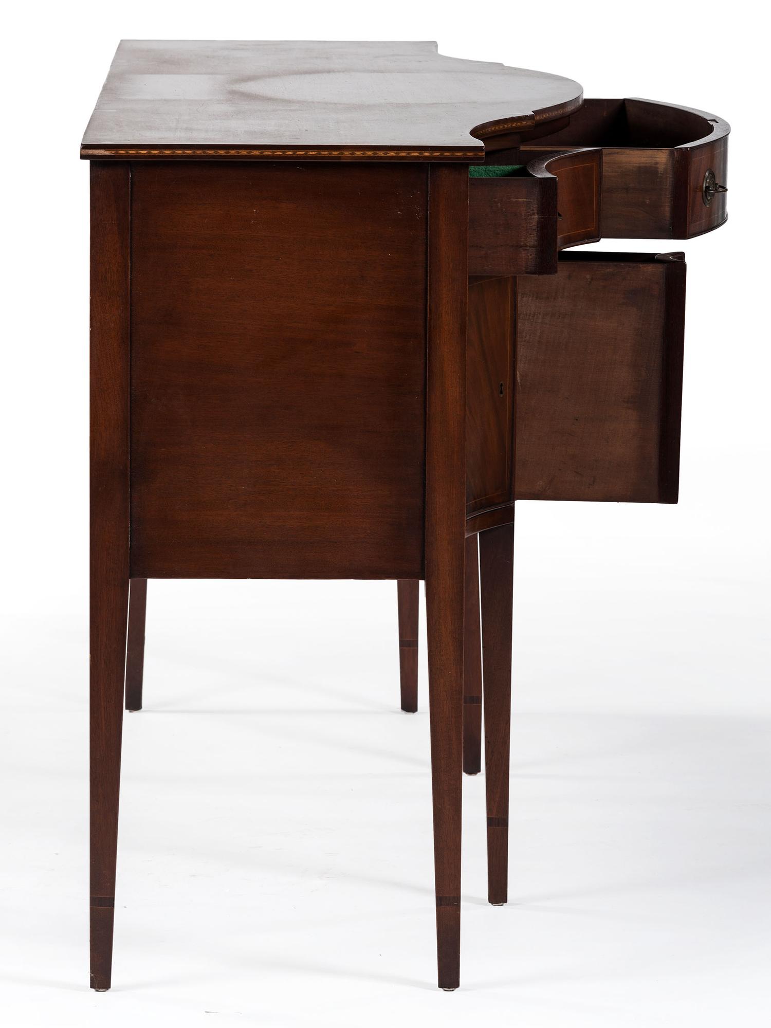 A Federal-Style Mahogany Bow Front Sideboard