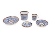 A Group of Three Dr. Wall-Era Royal Worcester Porcelain Tea Articles