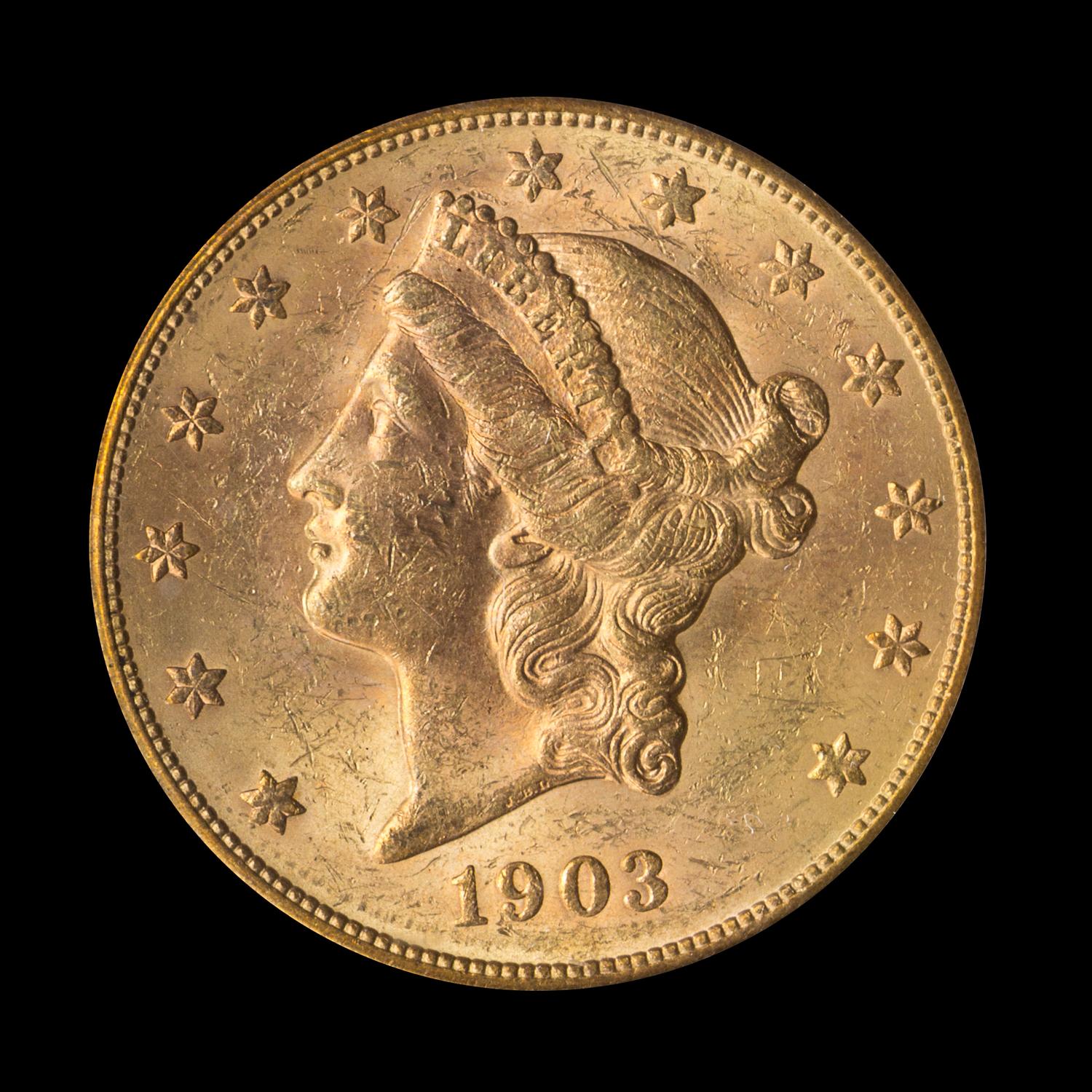 A United States 1903-S Liberty Head $20 Gold Coin