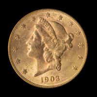 A United States 1903-S Liberty Head $20 Gold Coin