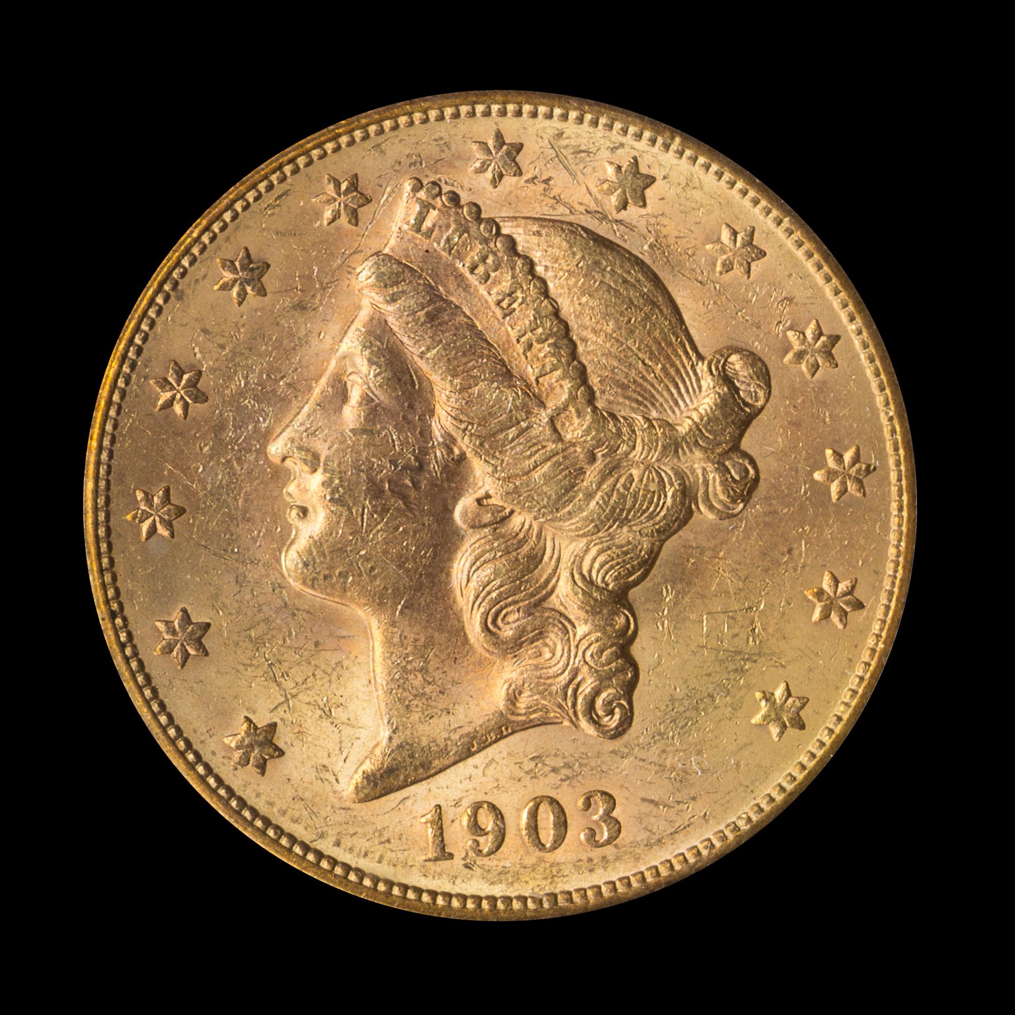 A United States 1903-S Liberty Head $20 Gold Coin