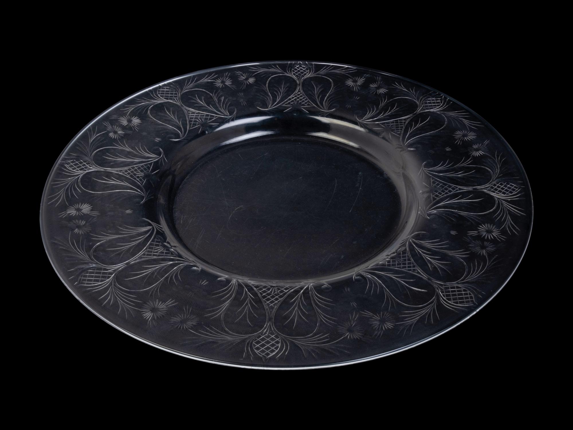 Two Steuben Glass Sideboard Dishes
