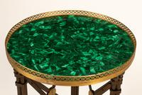 A French Neoclassical Style Patinated Malachite-Top Table