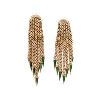 YELLOW GOLD AND ENAMEL EARCLIPS