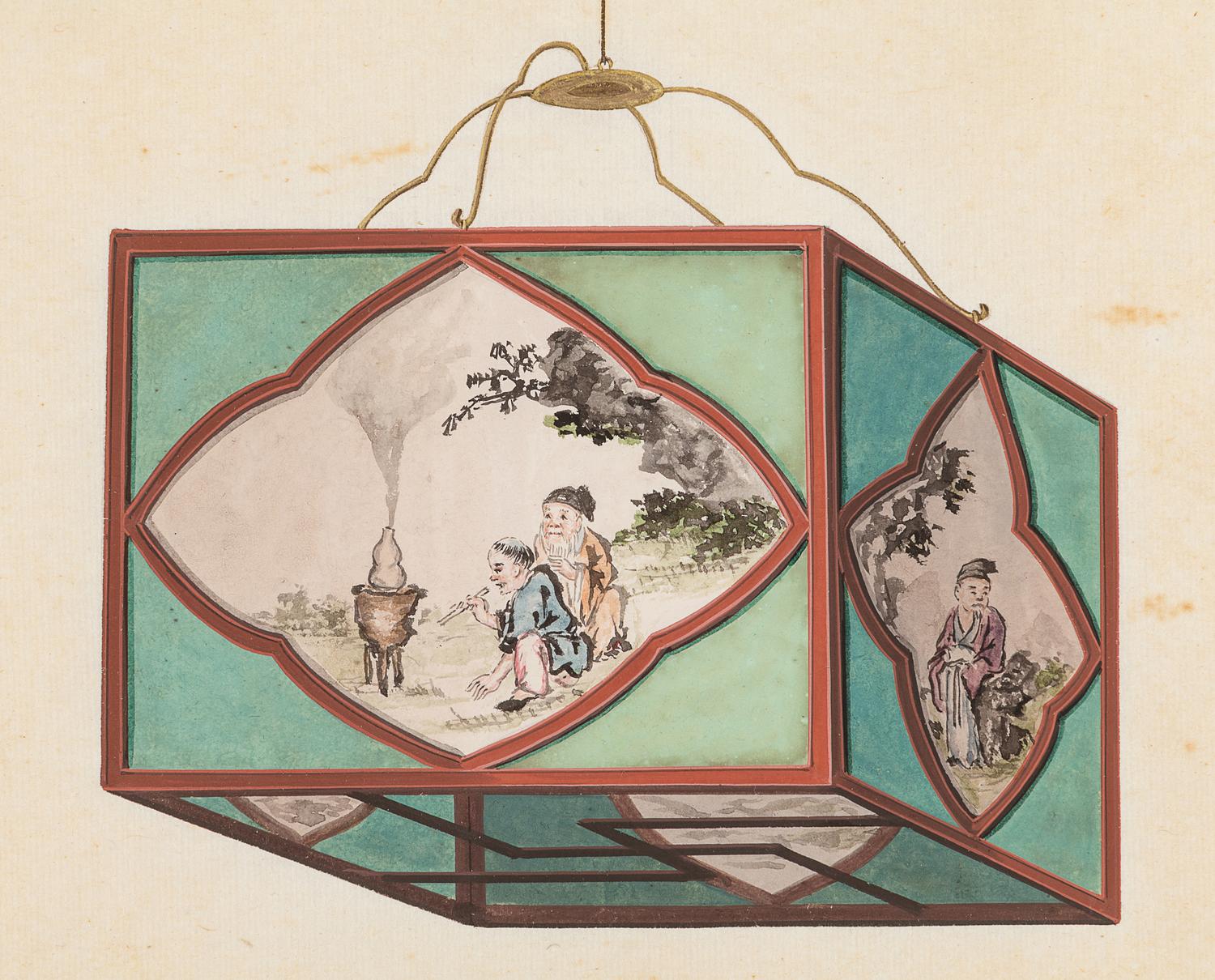 Four Export Drawings of Lanterns