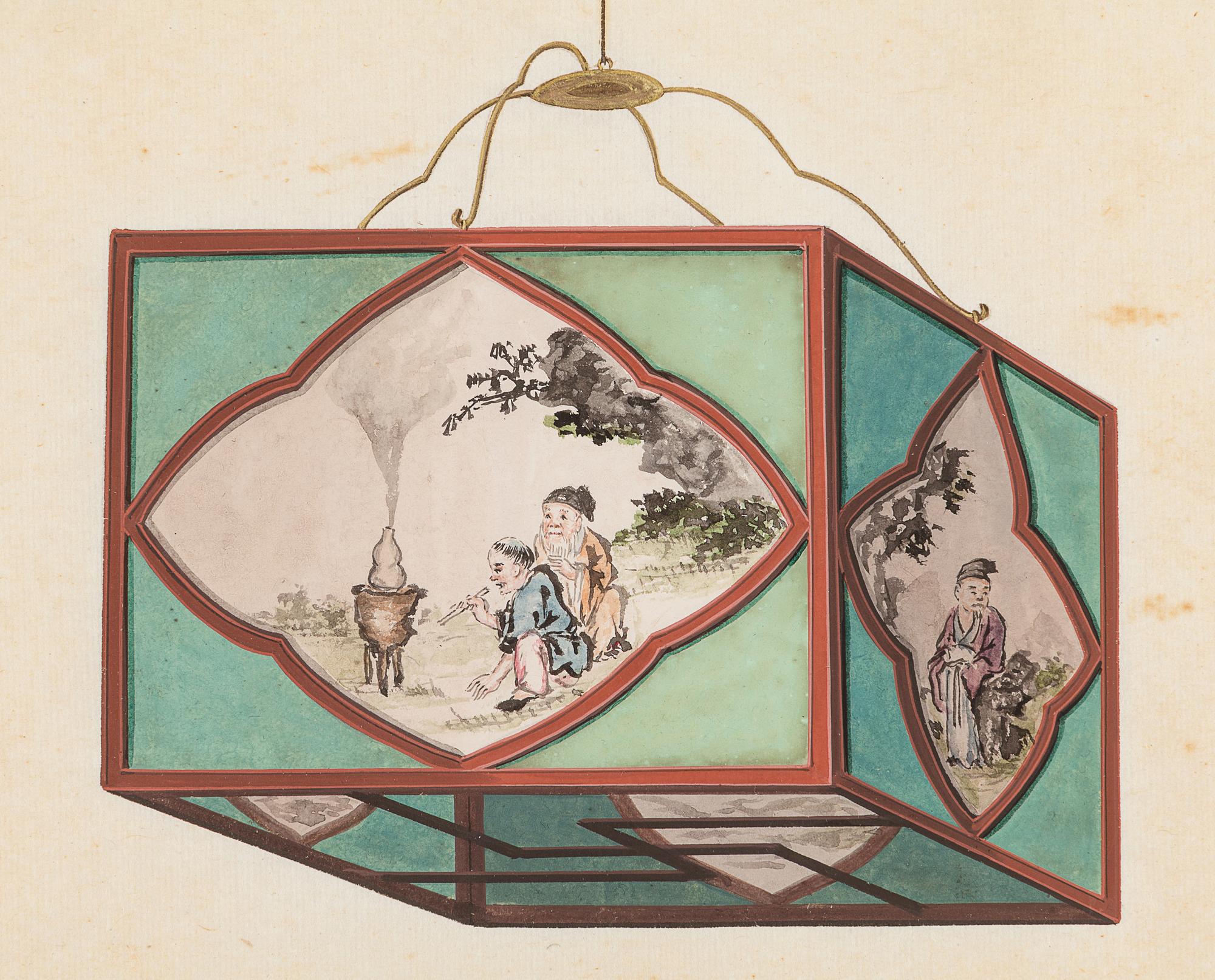 Four Export Drawings of Lanterns