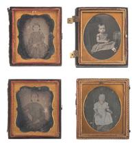 [EARLY PHOTOGRAPHY]. 29 sixth plate daguerreotypes of children.