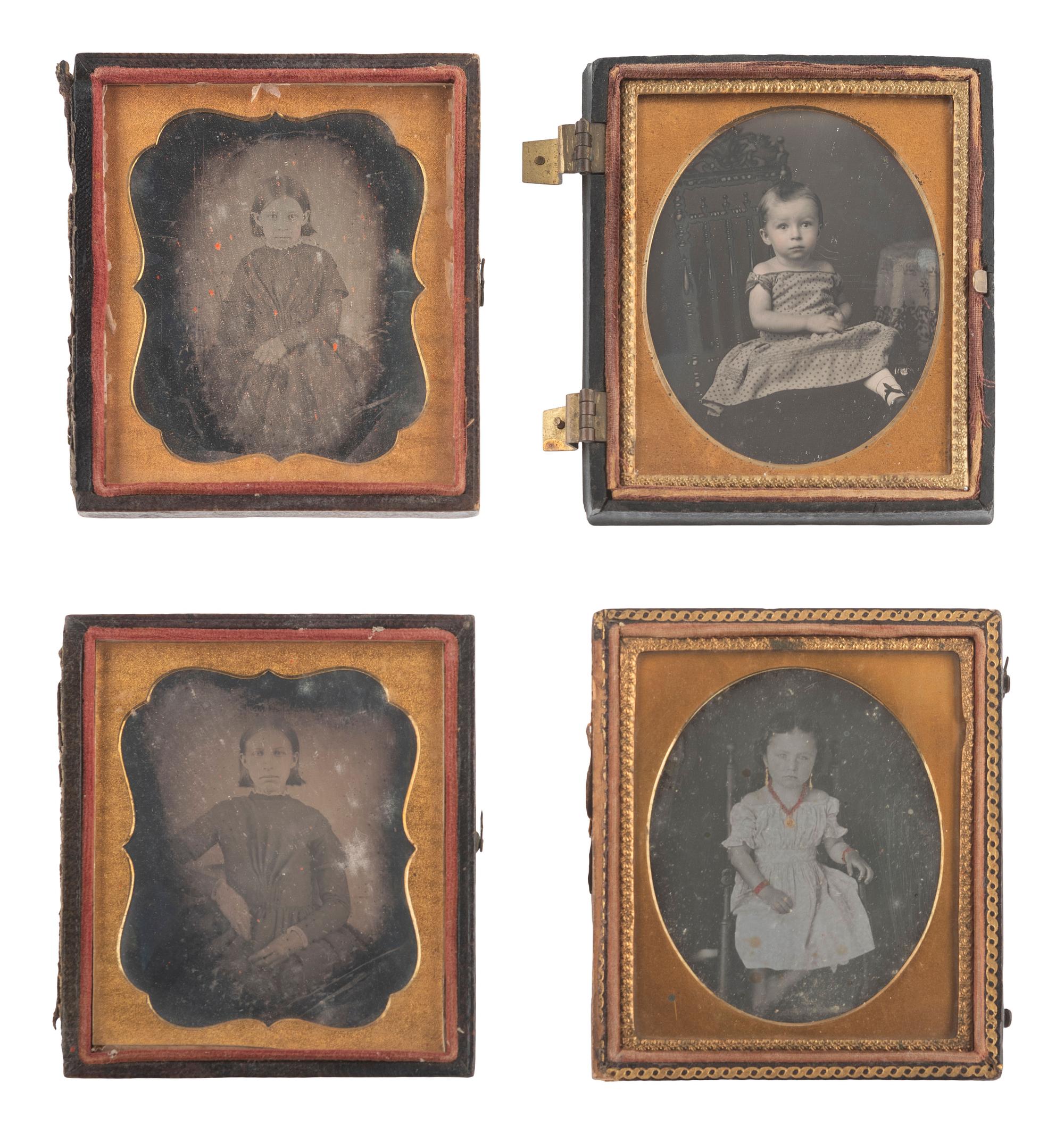 [EARLY PHOTOGRAPHY]. 29 sixth plate daguerreotypes of children.