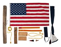 [WORLD WAR I & II - FLAGS & PATRIOTIC TEXTILES]. A group of patriotic textiles and accoutrements, including: