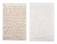 [CIVIL WAR - NAVY]. A group of 2 letters with Mobile Bay interest, including the Battle of Spanish Fort, comprising:
