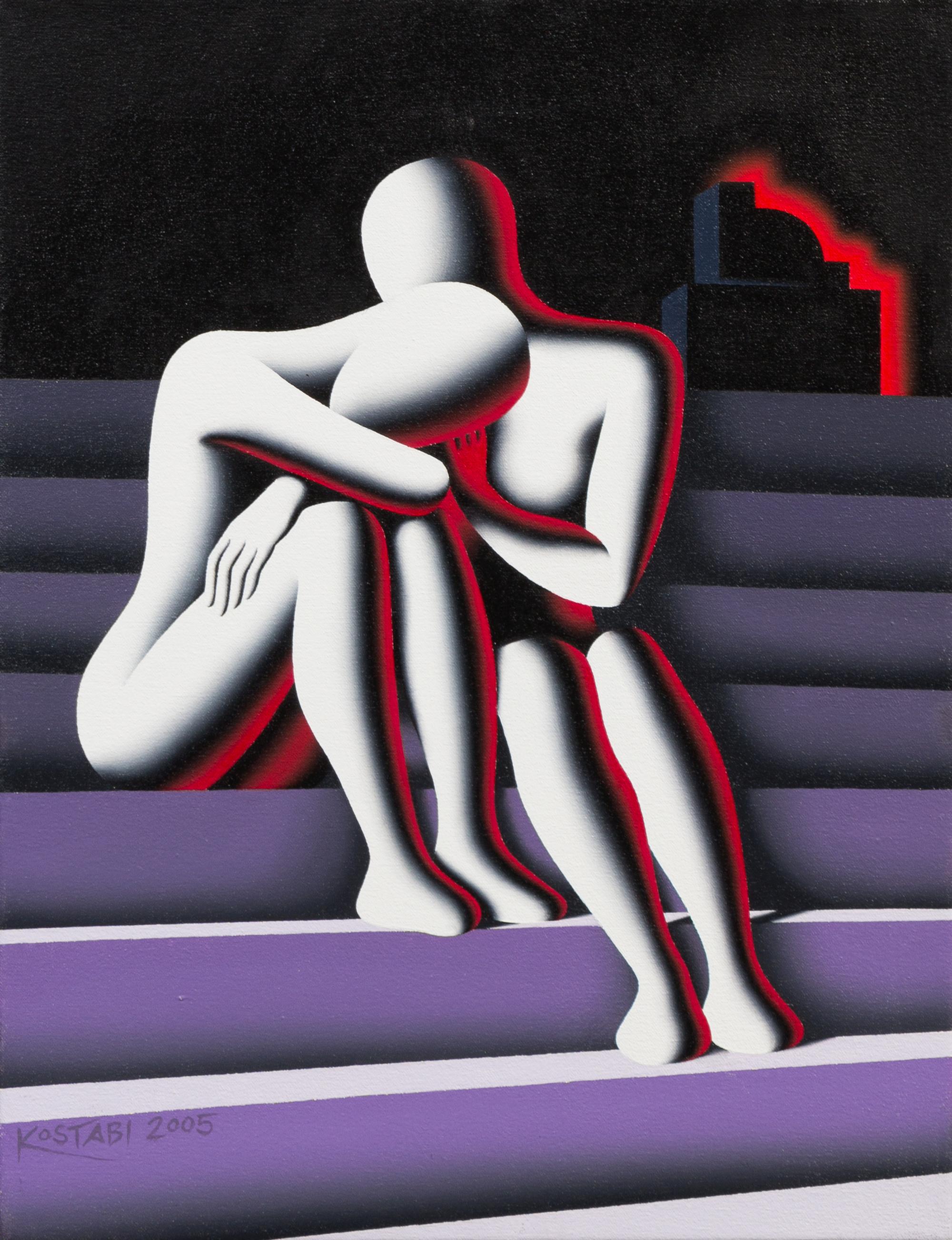 Mark Kostabi, (American, b. 1960), Broke, 2005