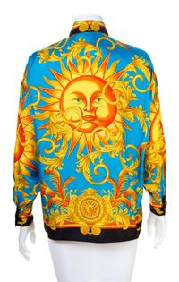 A Gianni Versace Silk Print Shirt, Size 38.