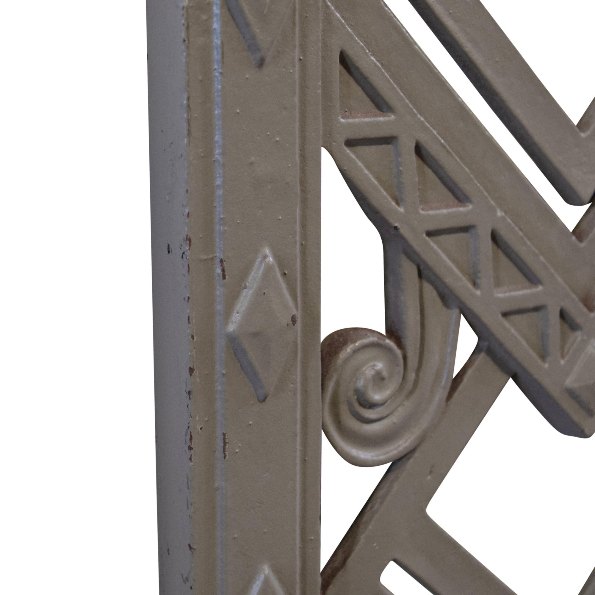A Cast Iron Stair Baluster 9" W x .75" D x 32.25" H — United States, Early 20th Century