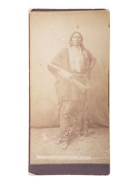 [NATIVE AMERICANS]. Photograph of an armed Yankton Indian. Niobrara, NE: W.R. Cross.