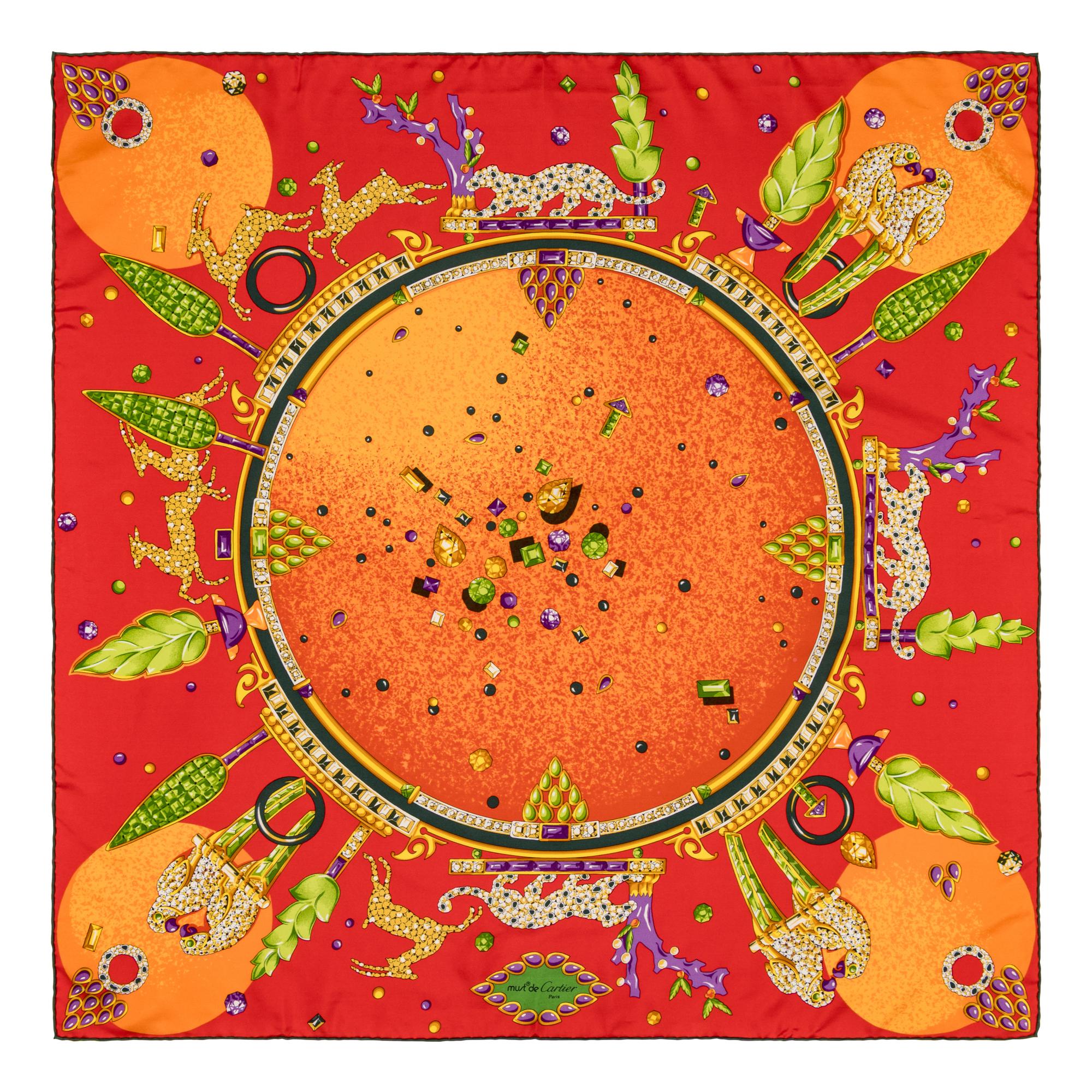 Cartier, Four Silk Scarves