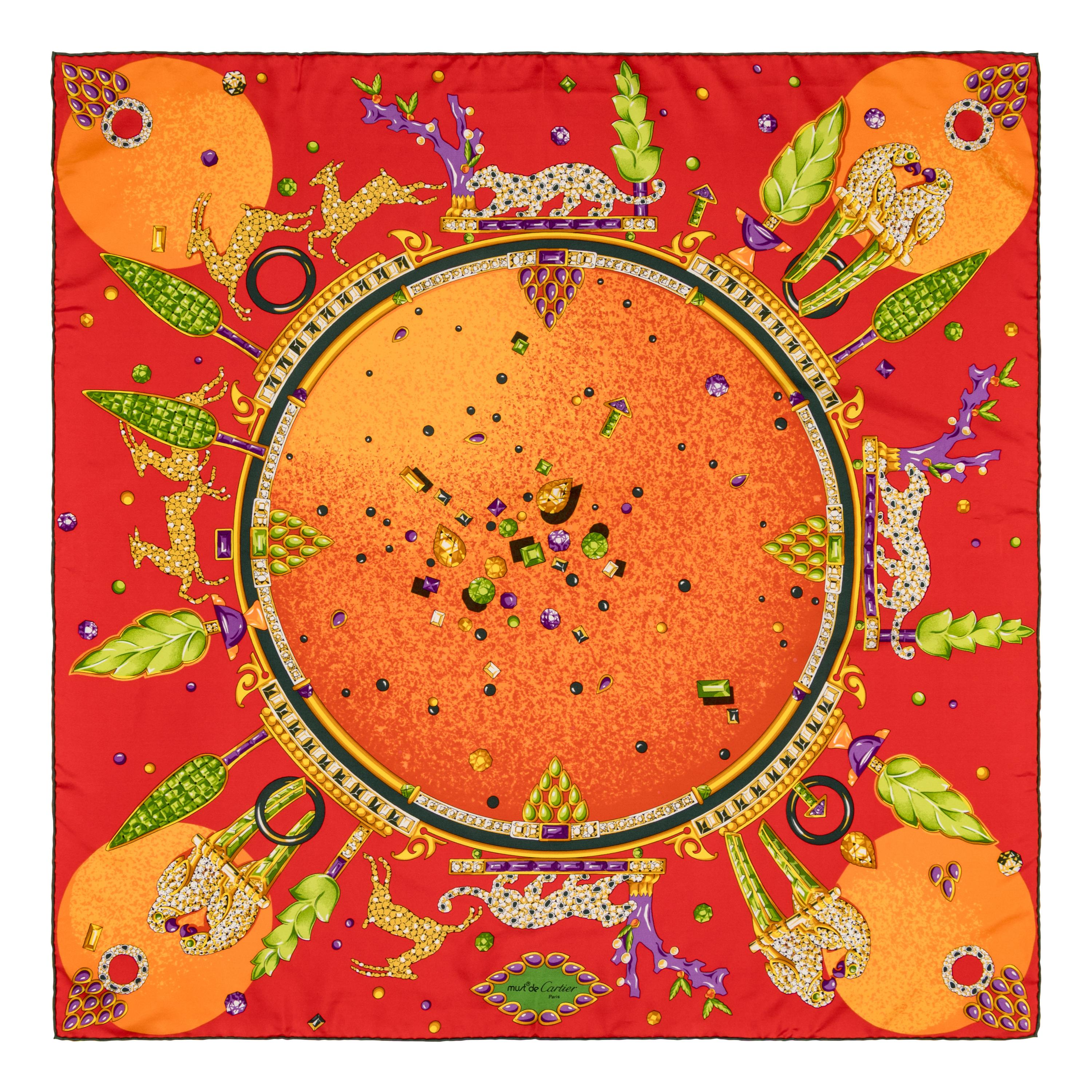 Cartier, Four Silk Scarves