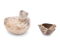 Anasazi Black-on-White Bird Effigy Pottery