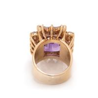 AMETHYST AND DIAMOND RING