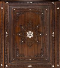 A Syrian Mother-of-Pearl Inlaid Walnut Desk — 20TH CENTURY