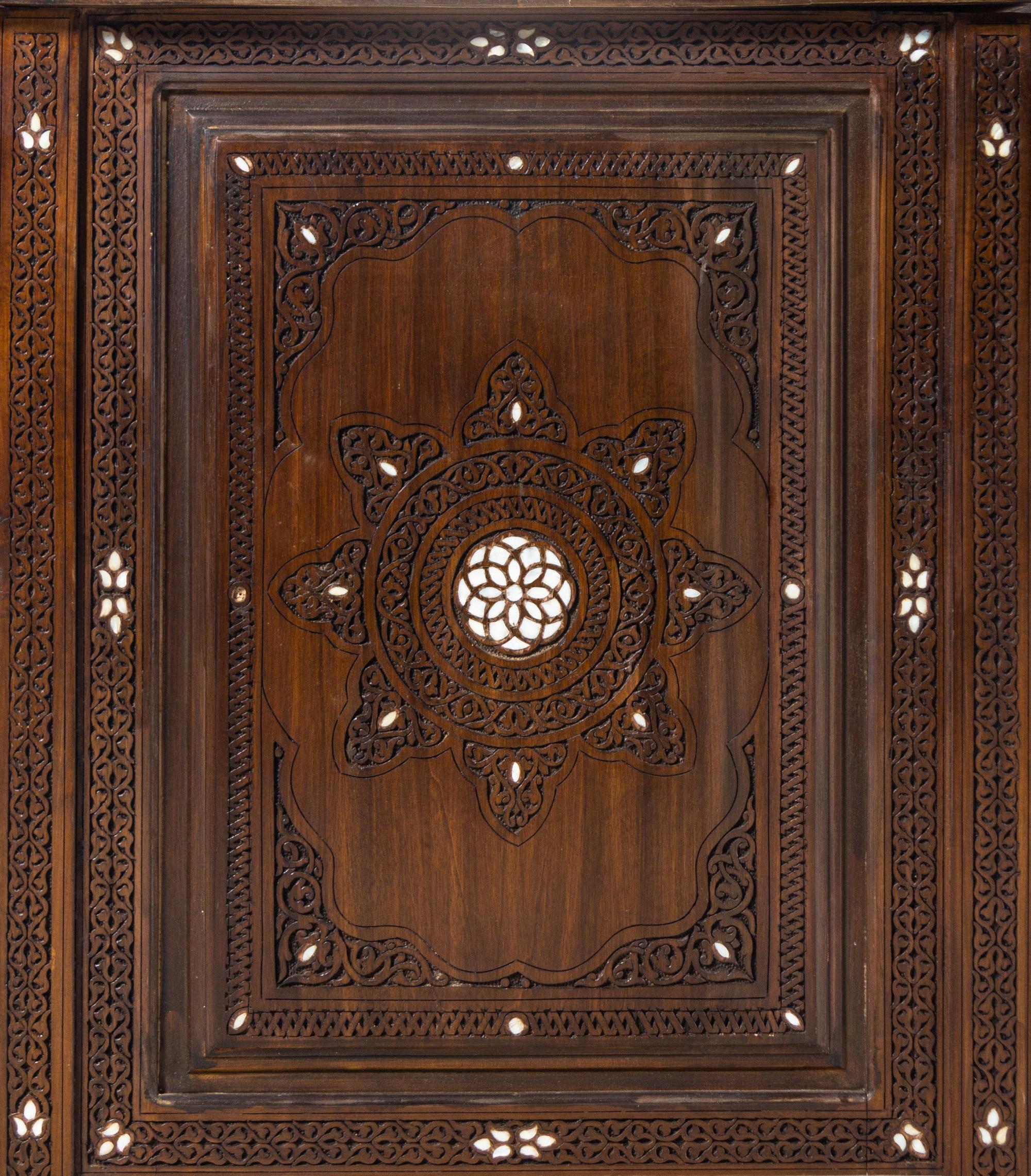 A Syrian Mother-of-Pearl Inlaid Walnut Desk — 20TH CENTURY