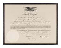 [PERKINS, Edward Joseph (1928-2020)]. A group of 9 documents or photographs by Presidents Nixon, Reagan, or Bush to Perkins, presumably with secretarial or facsimile signatures, including: