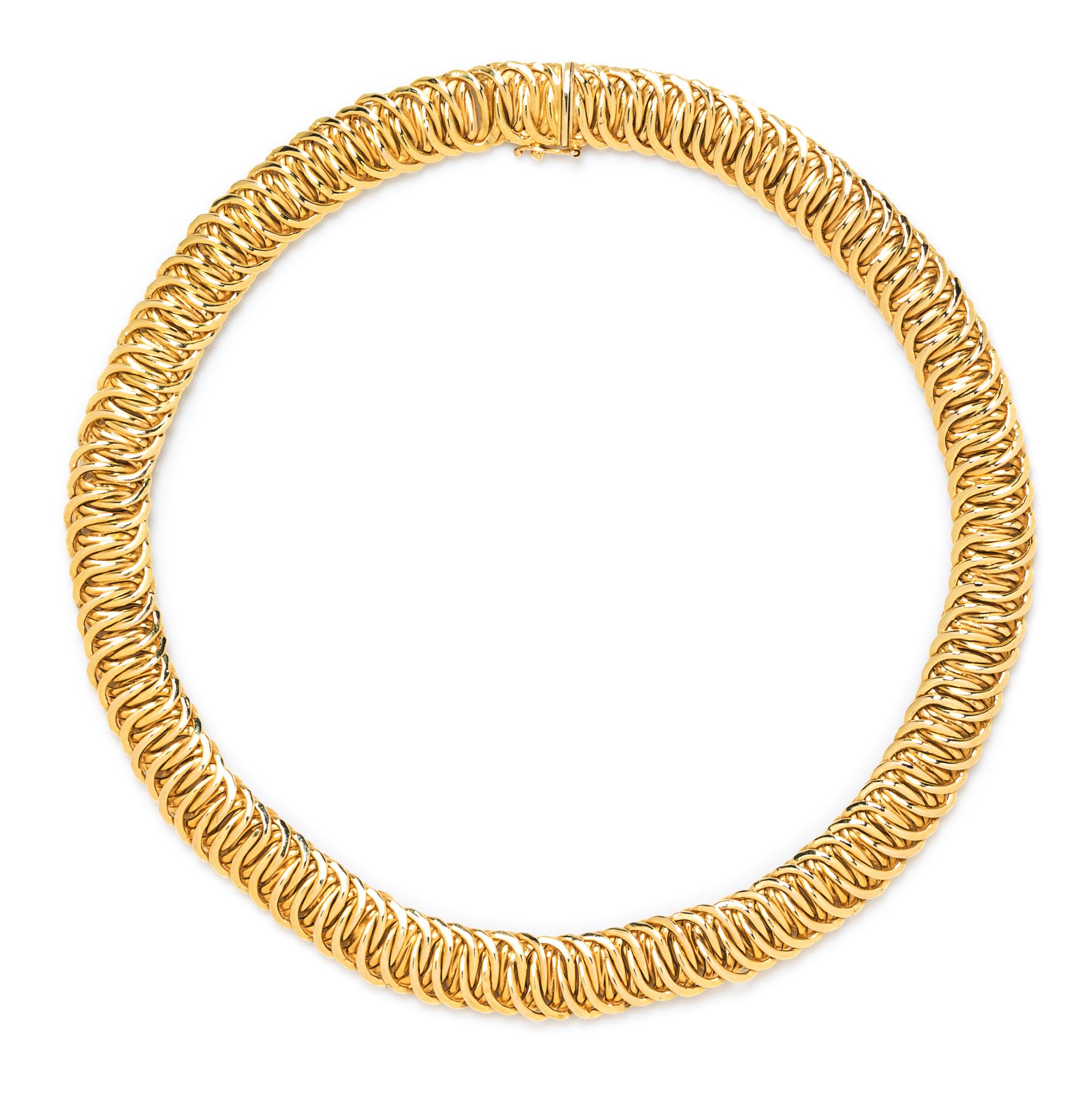 A Collection of 14 Karat Gold Necklaces, 51.60 dwts.