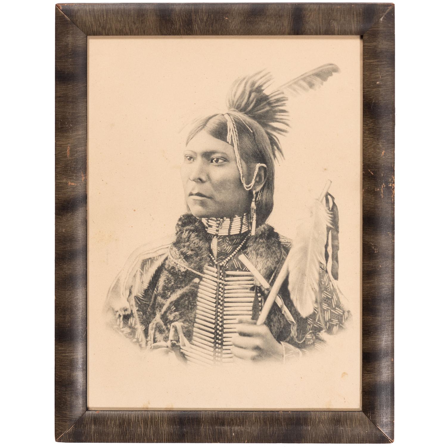 [NATIVE AMERICANS]. A group of 21 prints and photographs of Native American subjects, incl. examples by L.A. Huffman and Detroit Photographic Co.