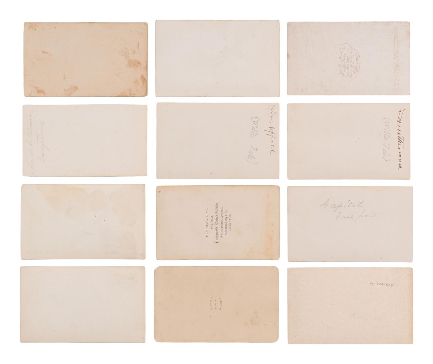 [EARLY PHOTOGRAPHY]. 31 CDVs of prominent structures and street scenes captured in Washington, DC and nearby.