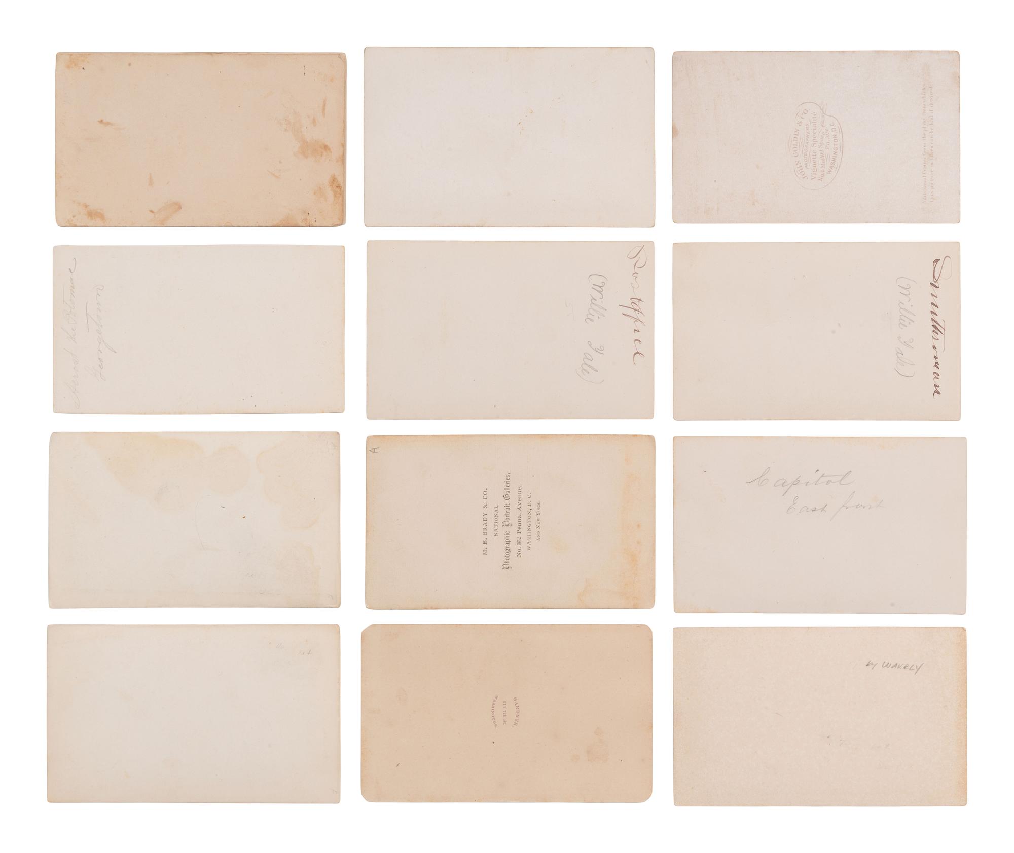[EARLY PHOTOGRAPHY]. 31 CDVs of prominent structures and street scenes captured in Washington, DC and nearby.