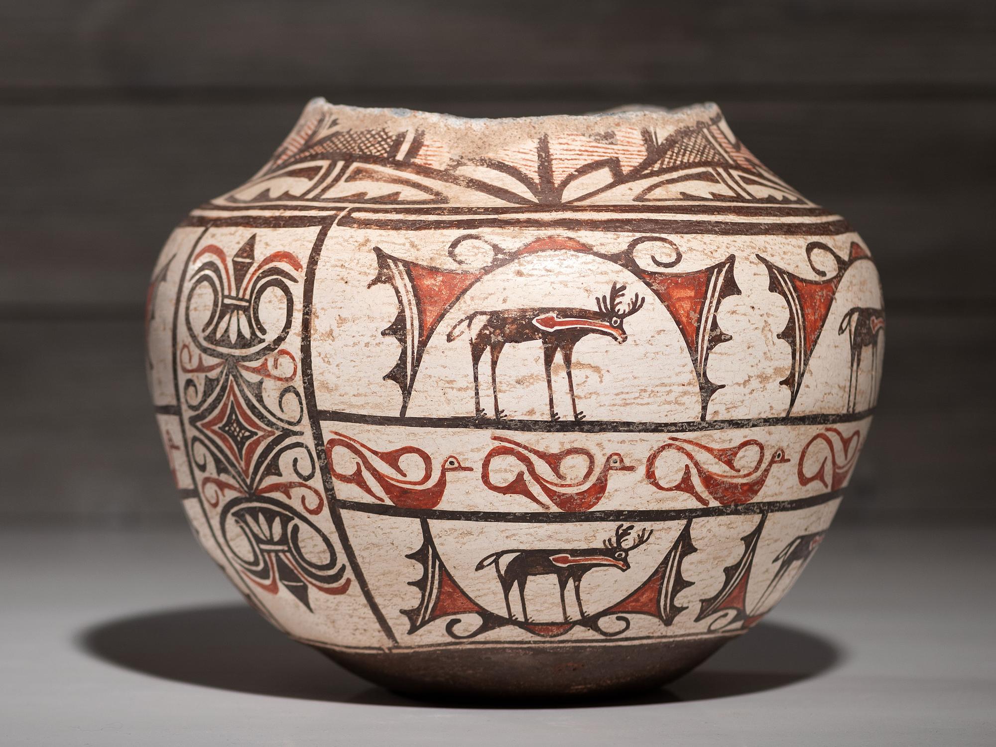Zuni Pottery Olla, with Ladle Wear