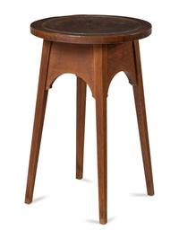 An Arts and Crafts Style Oak and Copper-Top Side Table