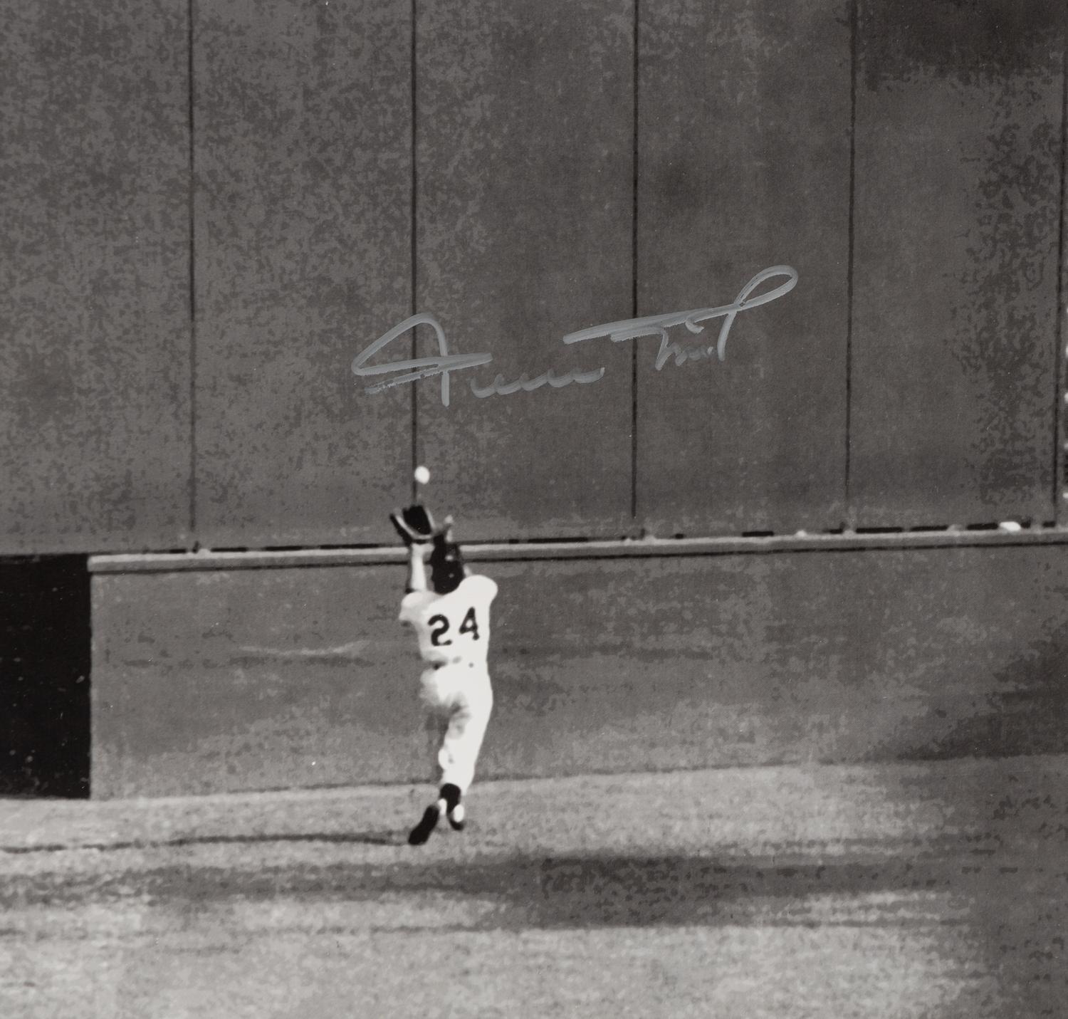 A Group of Willie Mays 1954 World Series "The Catch" Signed Autograph Displays (Beckett Authentication Services Letter),