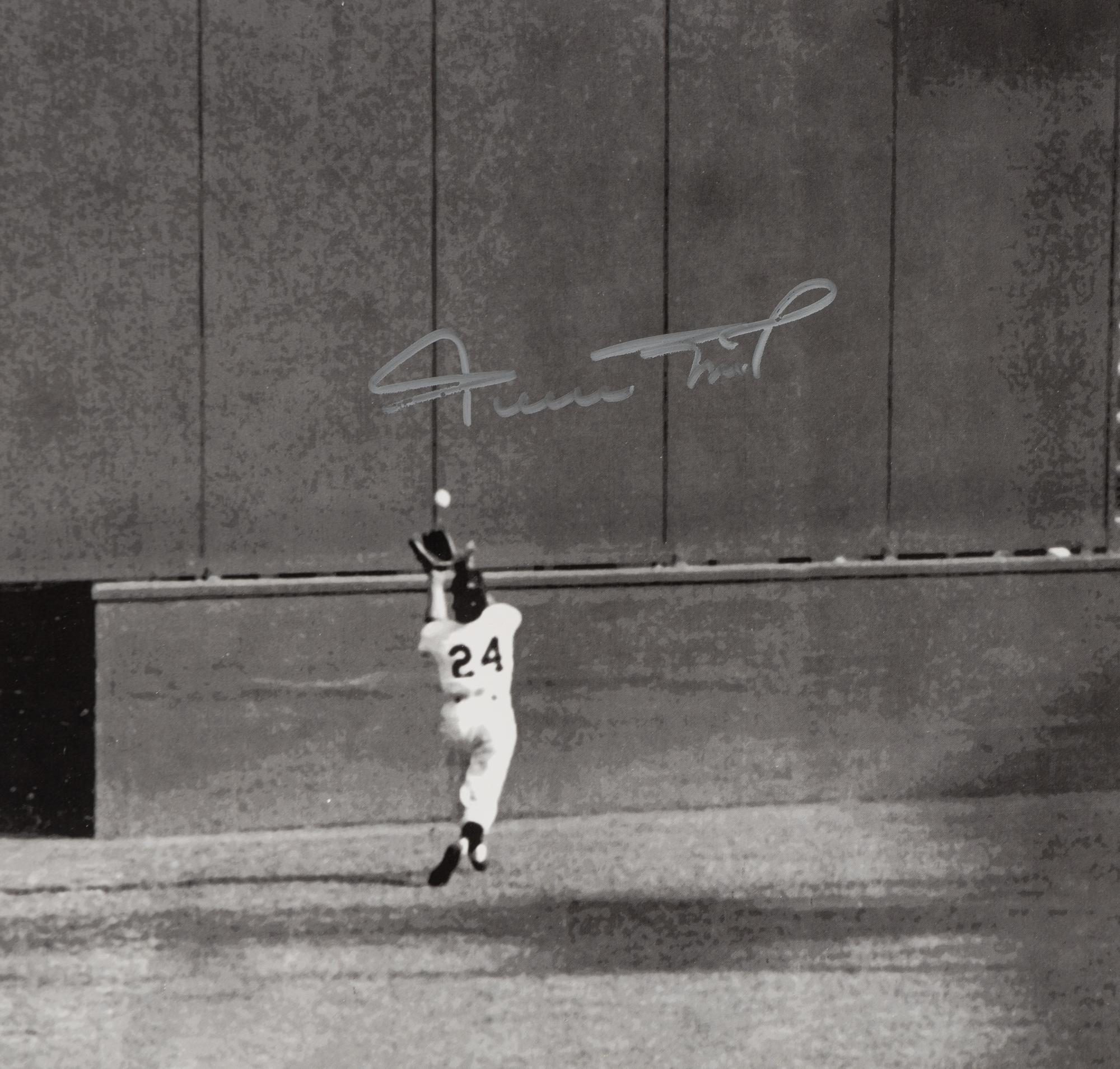 A Group of Willie Mays 1954 World Series "The Catch" Signed Autograph Displays (Beckett Authentication Services Letter),