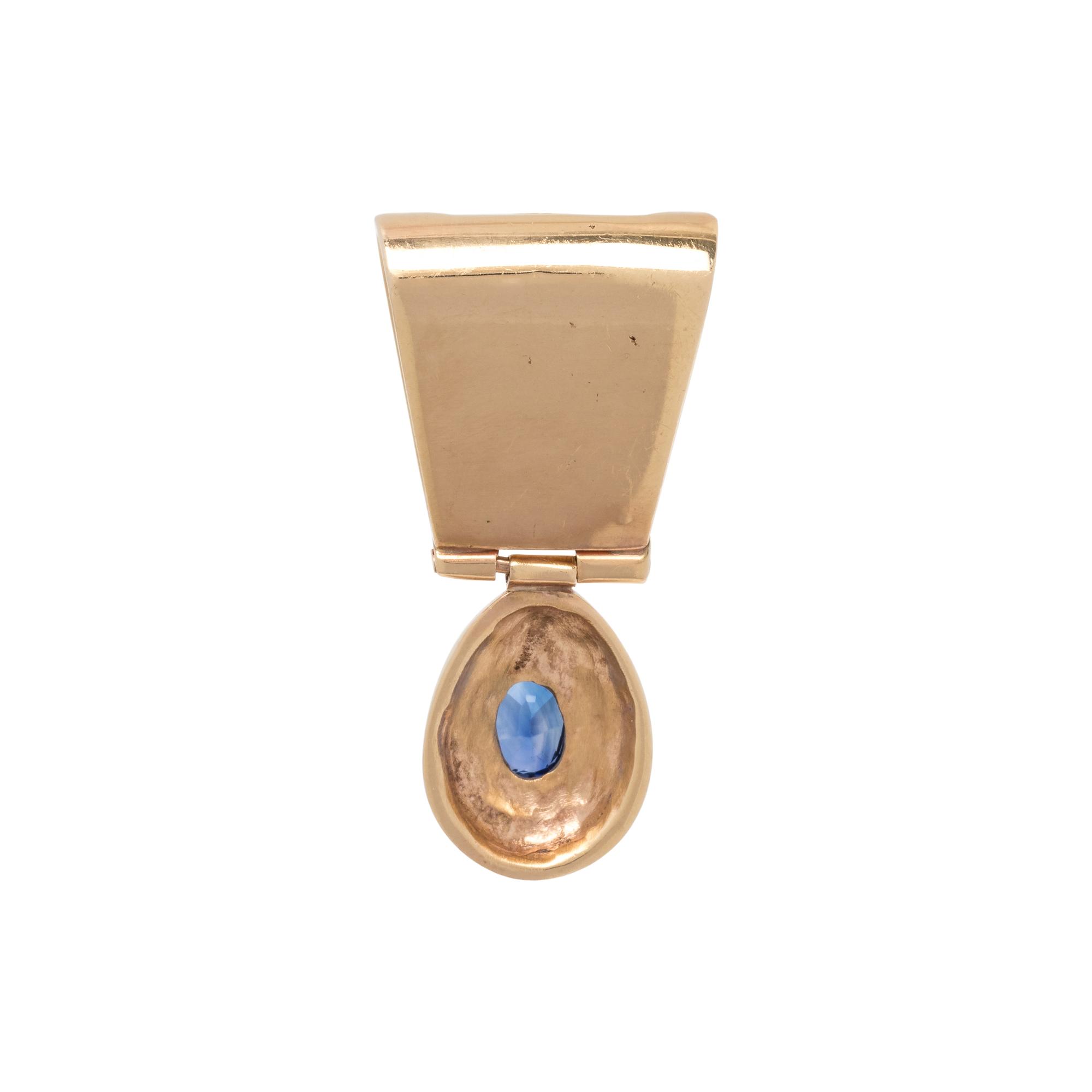 DIAMOND AND SAPPHIRE PENDANT