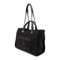 CHANEL, BLACK CAMBON SHOPPING BAG
