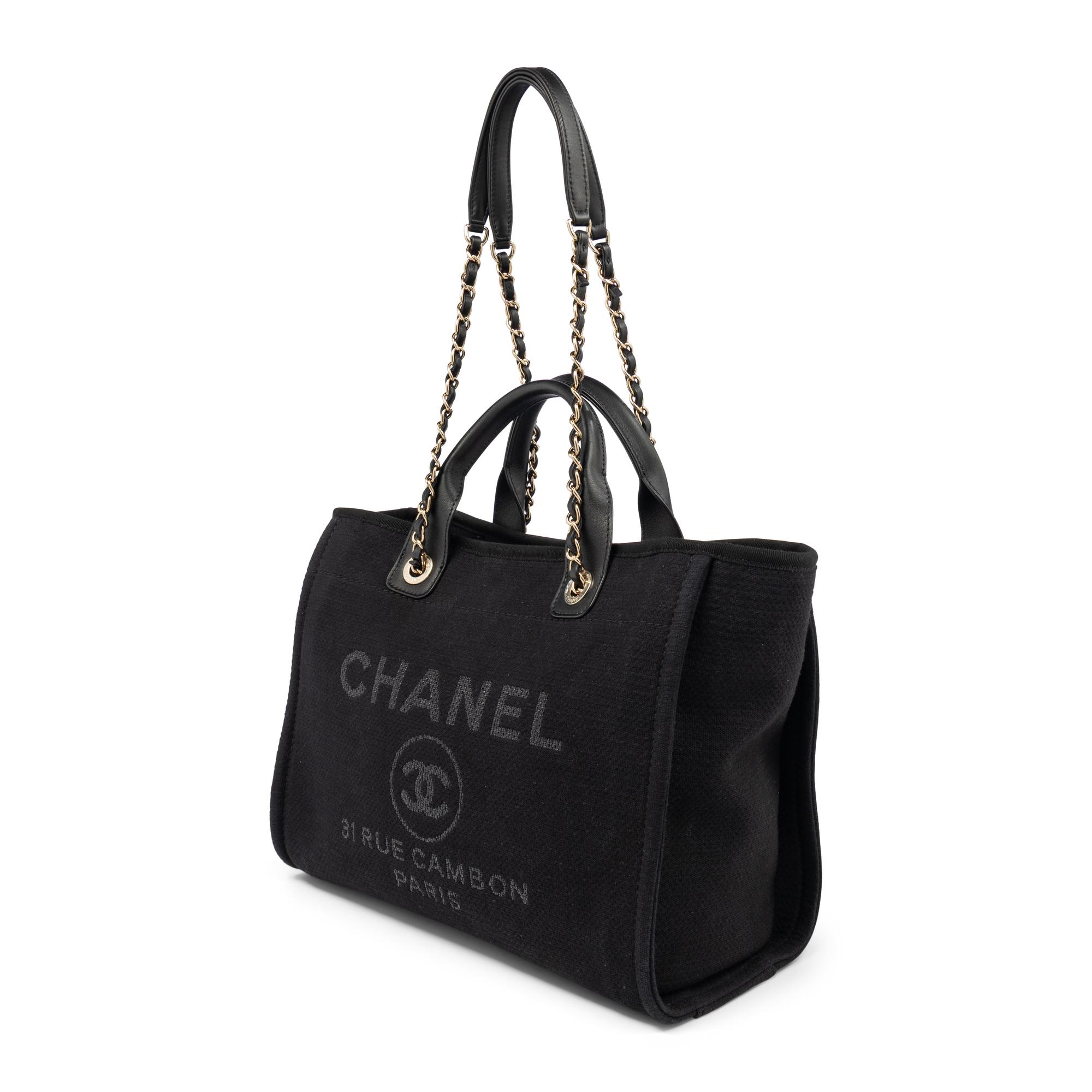 CHANEL, BLACK CAMBON SHOPPING BAG