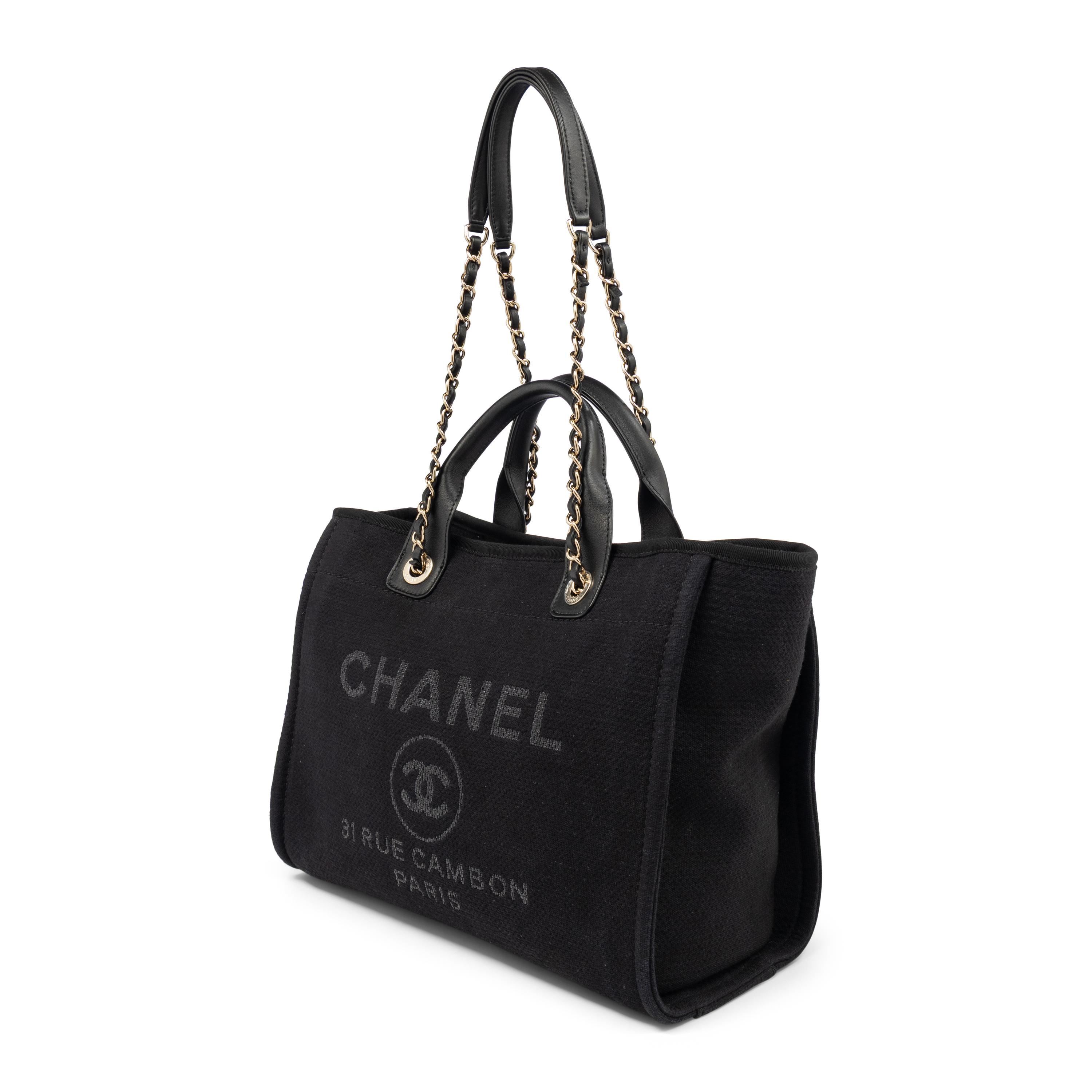 CHANEL, BLACK CAMBON SHOPPING BAG