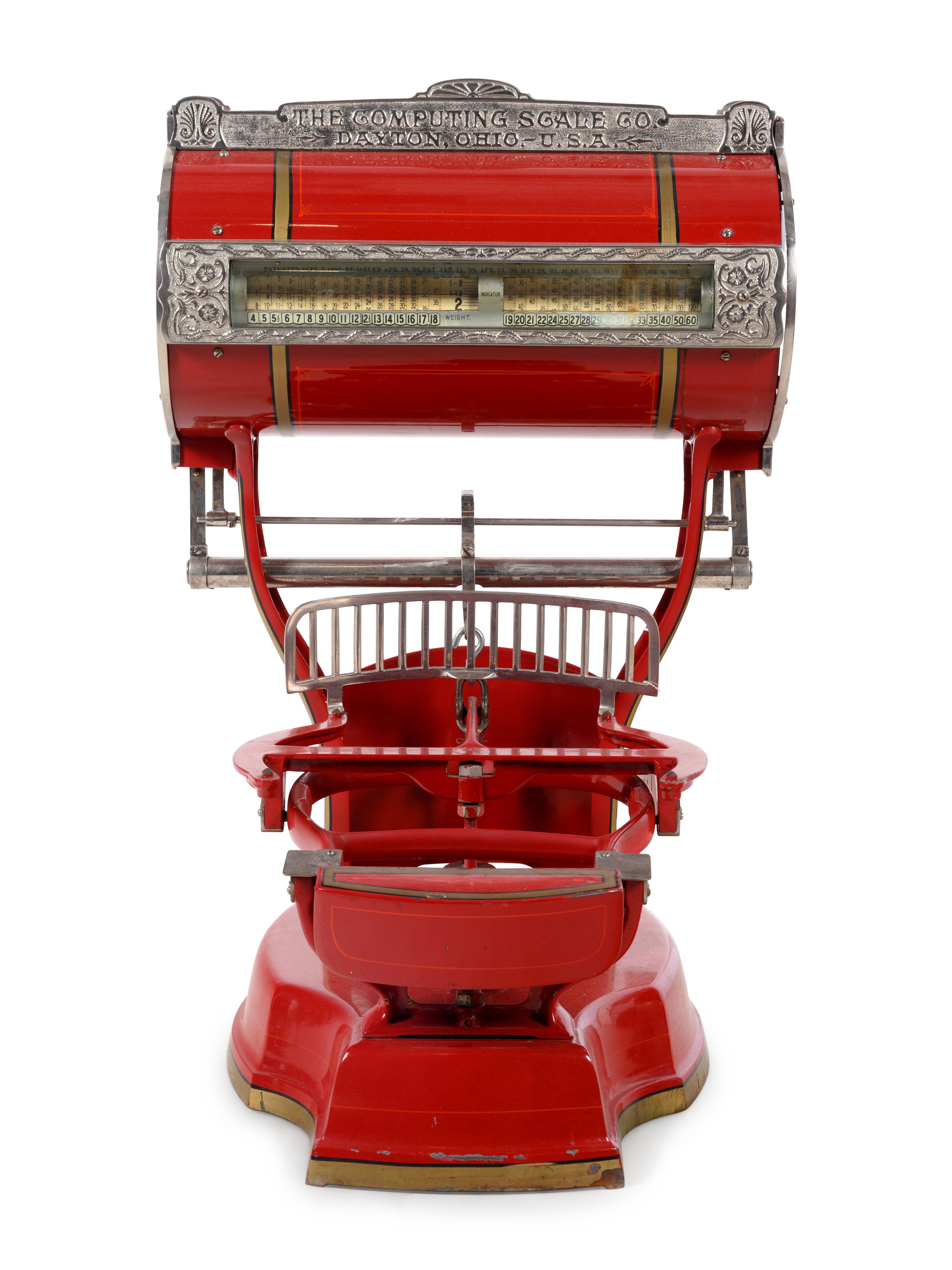 A Red Vintage Computing Scale