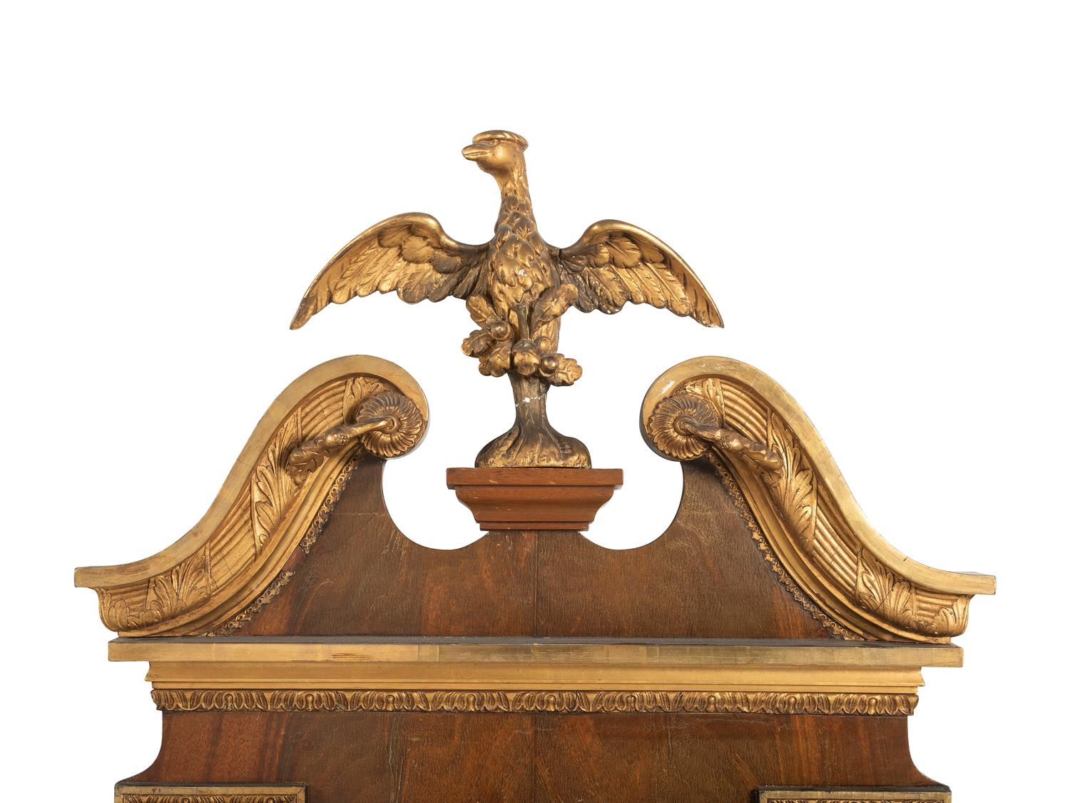 A Chippendale Carved and Parcel Gilt Mahogany Mirror