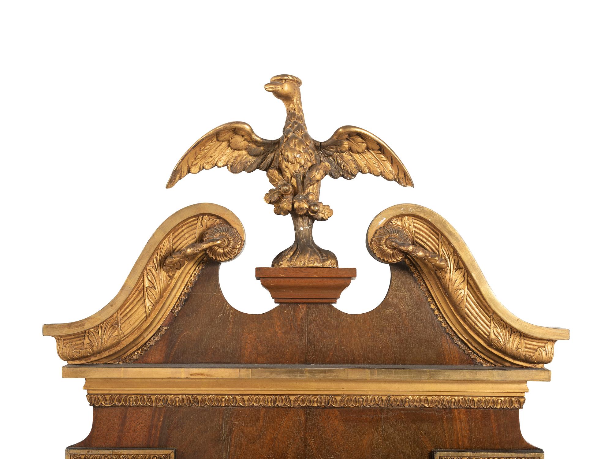 A Chippendale Carved and Parcel Gilt Mahogany Mirror