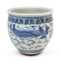 A Chinese Blue and White Porcelain Jardinière