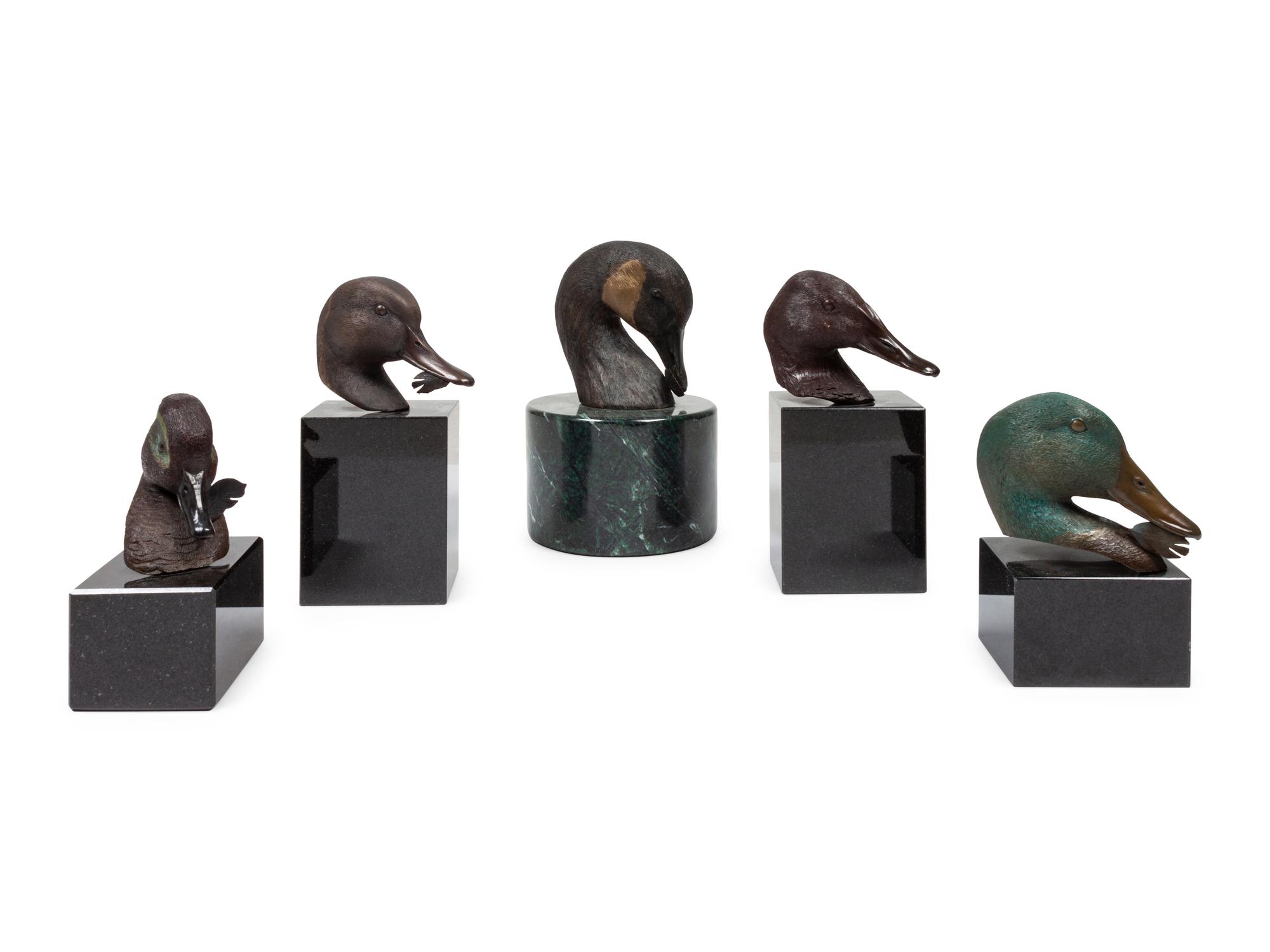 Group of Six Sculptures from The Feathers Series